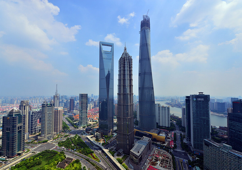 Shanghai Tower erreicht Endhöhe von 632 Metern