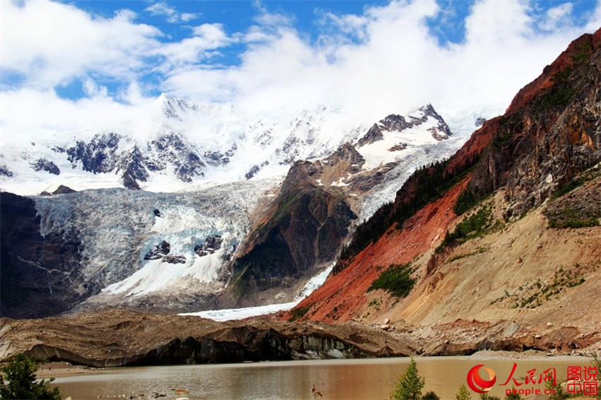 Prächtiger Midui-Gletscher in Tibet