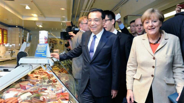 Li und Merkel im Supermarkt