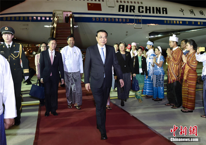 Premier Li trifft in Naypyidaw ein