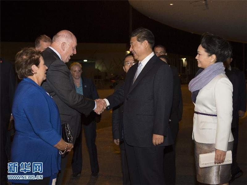 Staatspräsident Xi trifft in Brisbane ein