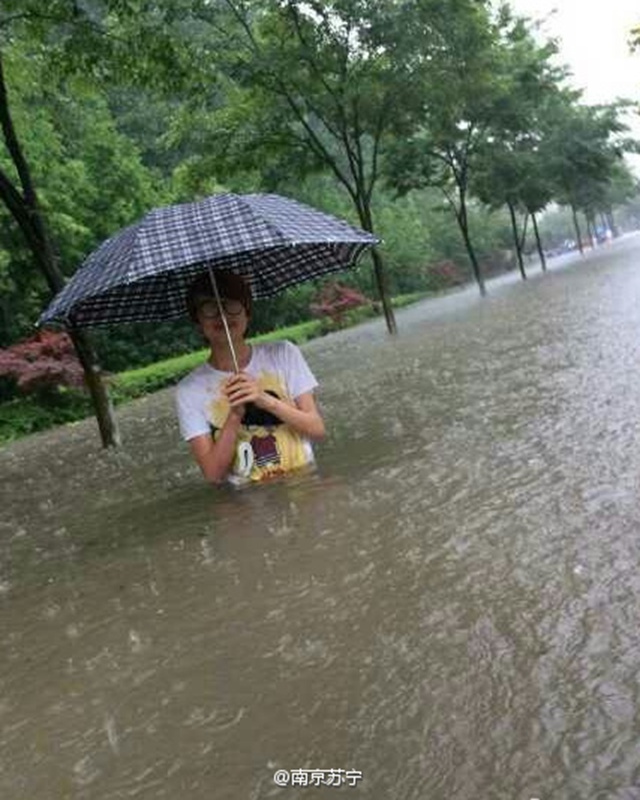 Heftige Regenfälle überfluten Nanjing