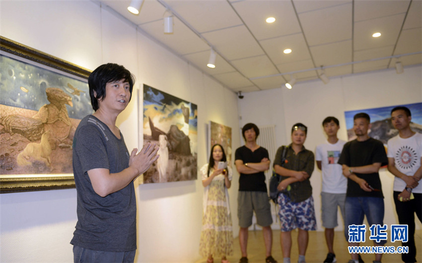Temperamalerei-Ausstellung von Nie Zihui in Beijing