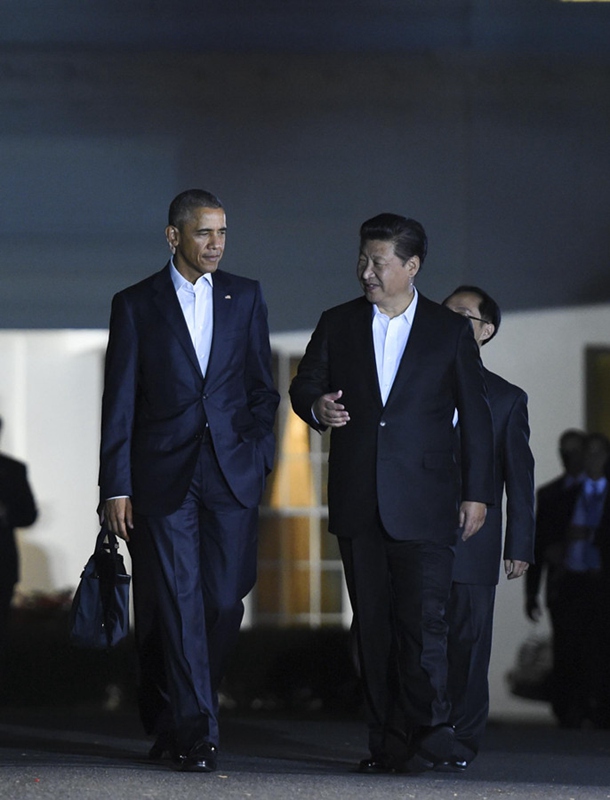 Xi und Obama machen gemeinsamen Spaziergang