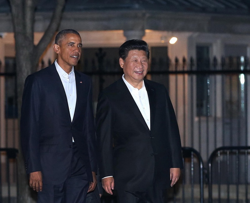 Xi und Obama machen gemeinsamen Spaziergang