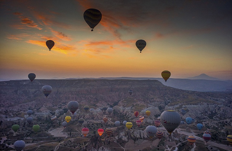 Im Heißluftballon über Kappadokien