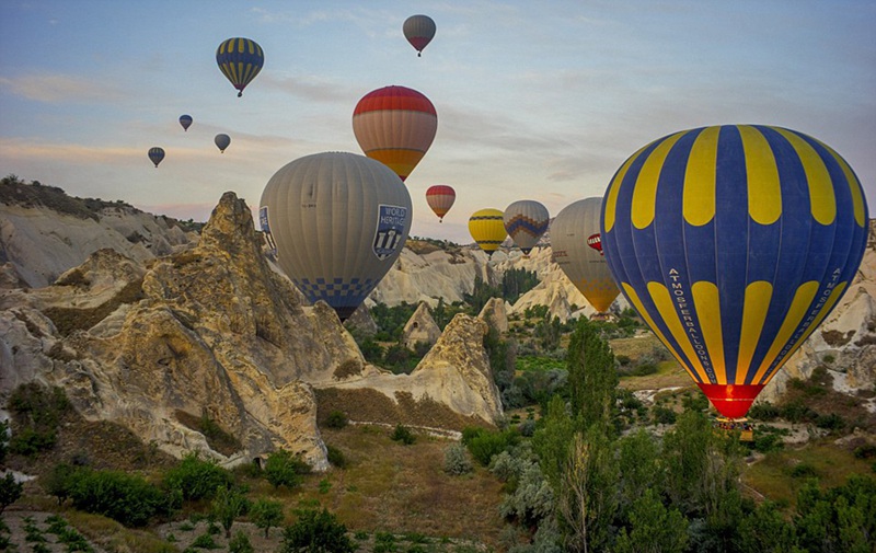 Im Heißluftballon über Kappadokien