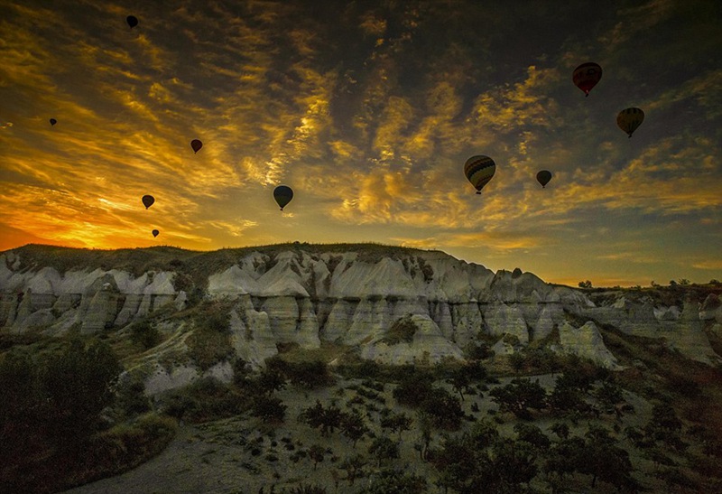 Im Heißluftballon über Kappadokien