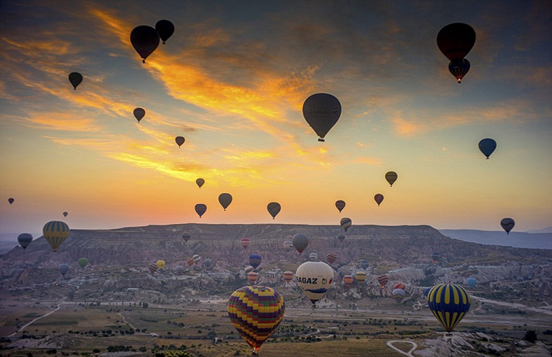 Im Heißluftballon über Kappadokien