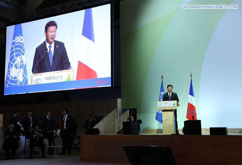 Xi Jinping nimmt an UN-Klimakonferenz in Paris teil