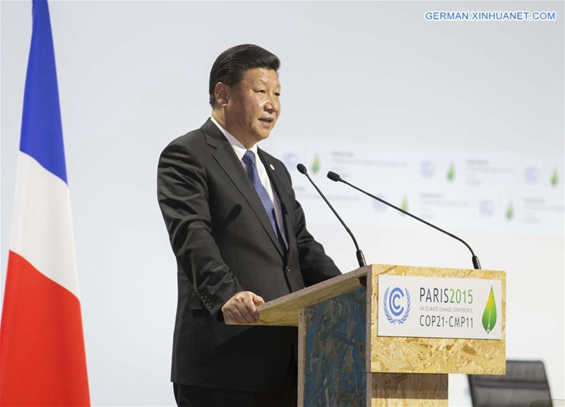 Xi Jinping nimmt an UN-Klimakonferenz in Paris teil