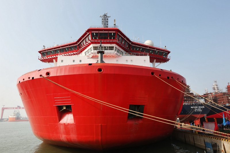Das erste schwere Transportschiff für das Polargebiet fertig gestellt