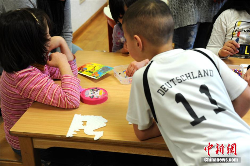 Besuch eines Flüchtlingsheims in Berlin