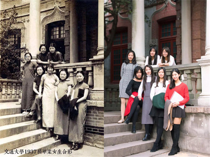 Alte und neue Fotos zeigen Studenten in China