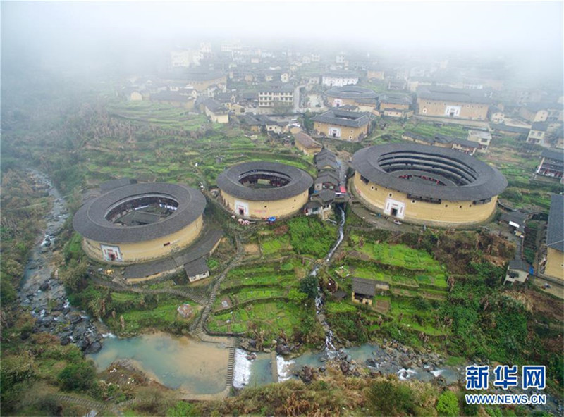 Traditionelle Hakka-Bauten in Fujian