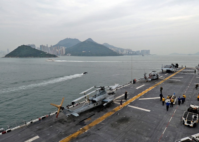 US-Kriegsschiff offen für Besucher in Hongkong 