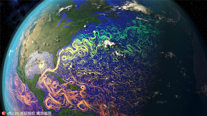 Satellitenbilder: Meeresströmungen gleichen traumhaften Ölgemälden