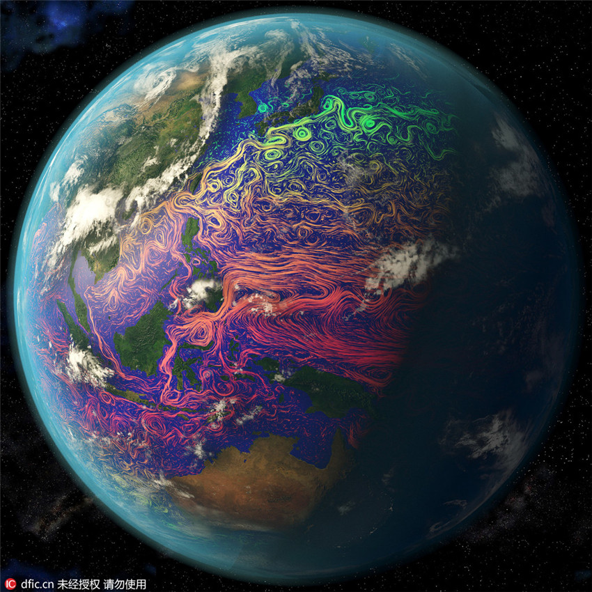 Satellitenbilder: Meeresströmungen gleichen traumhaften Ölgemälden