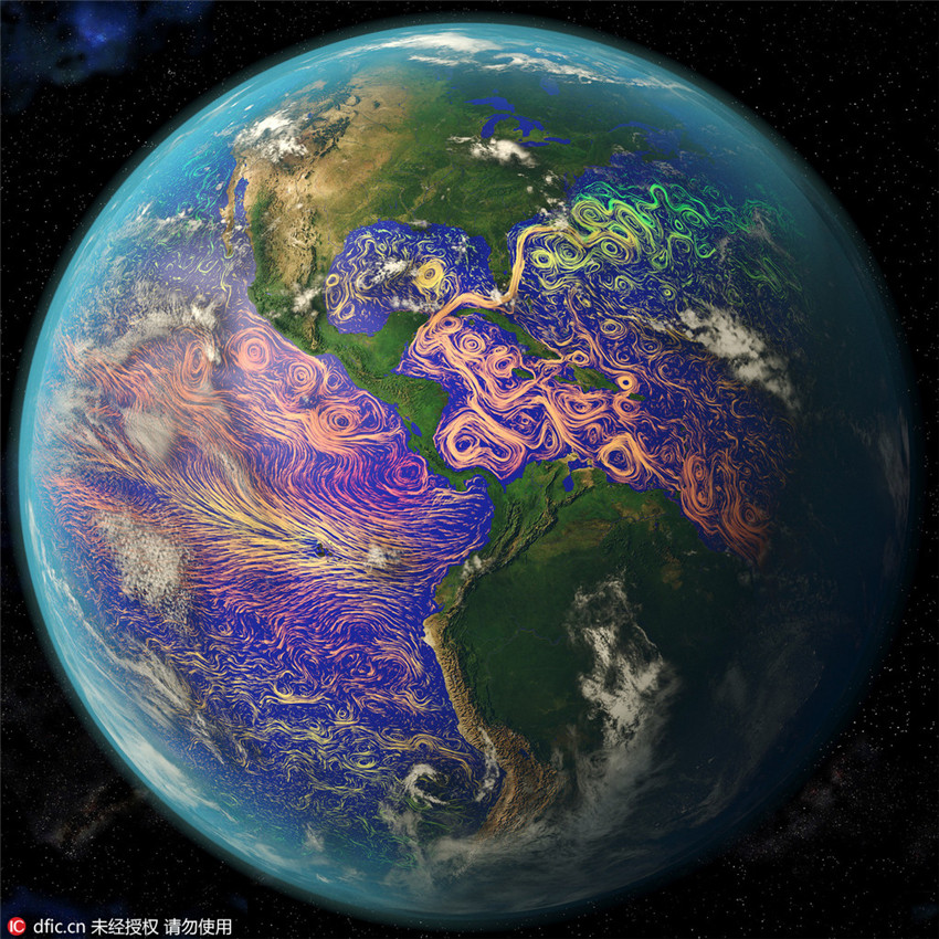 Satellitenbilder: Meeresströmungen gleichen traumhaften Ölgemälden