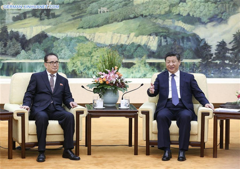 Xi Jinping trifft sich mit Delegation der Partei der Arbeit Koreas in Beijing
