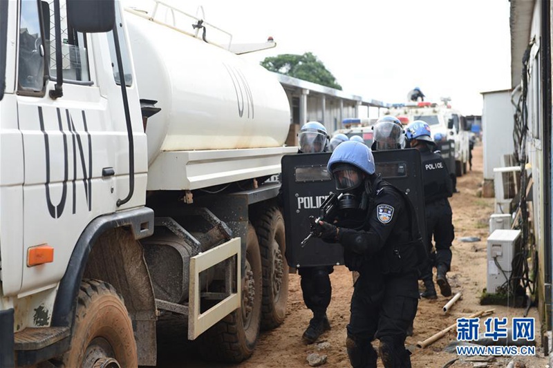 Chinesische Polizeieinheit trainiert in Liberia