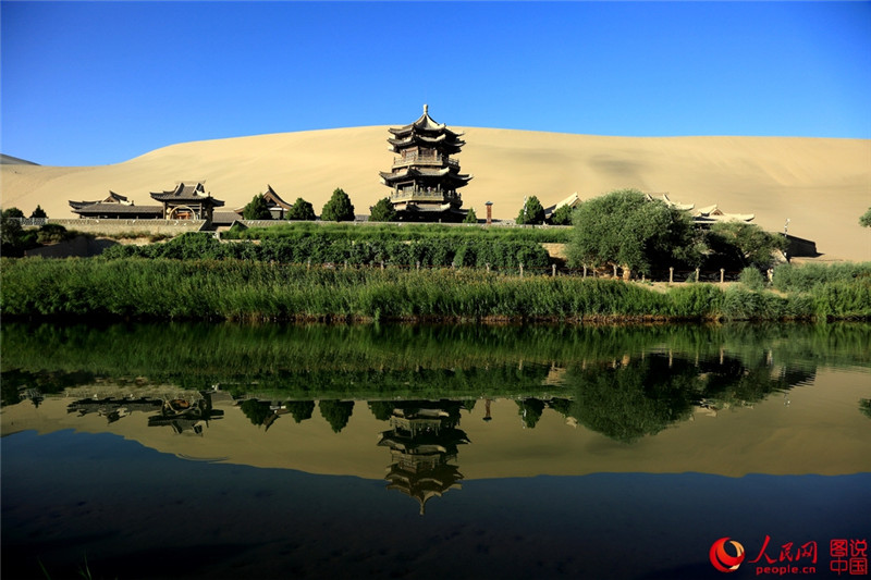 Geheimnisvoller Mondsichelsee in Dunhuang