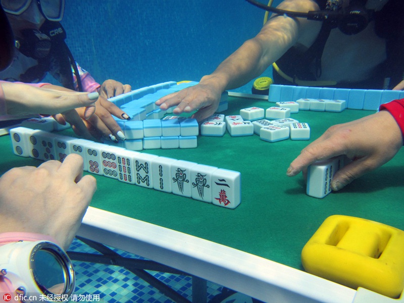 Unterwasser-Mah-Jongg in Chongqing