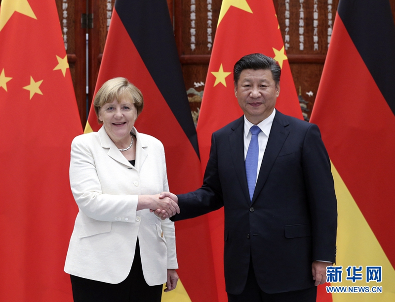 Xi Jinping trifft Angela Merkel