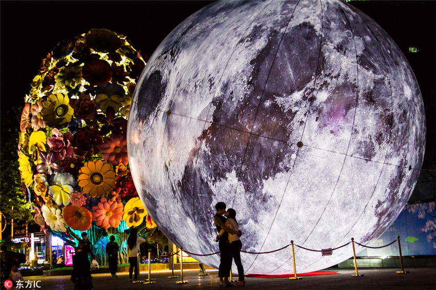 Mondskulpturen für das chinesische Mondfest