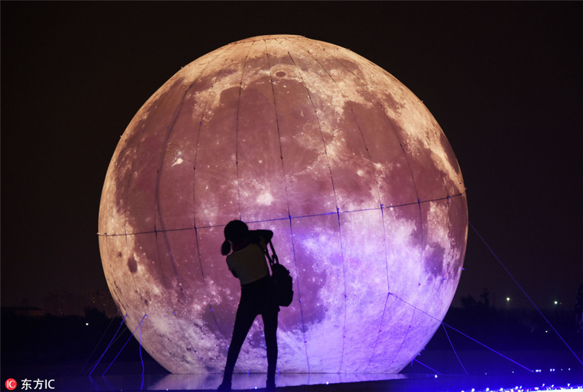 Mondskulpturen für das chinesische Mondfest