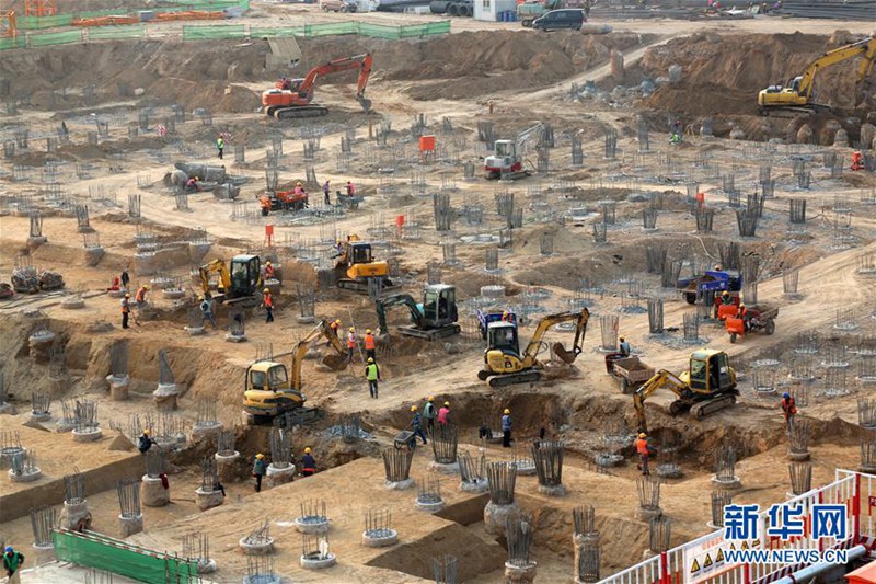 Der neue Beijinger Flughafen befindet sich im Bau