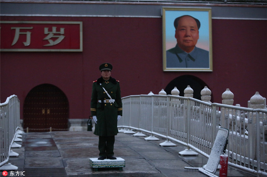 Erster Schnee in Beijing