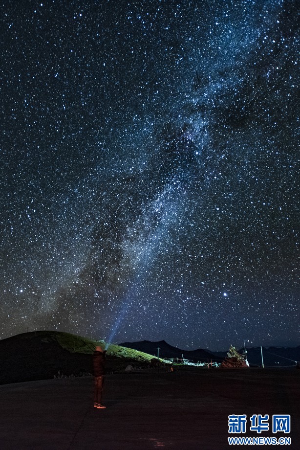 Faszinierende Sternennacht am See Yamzhog Yumco