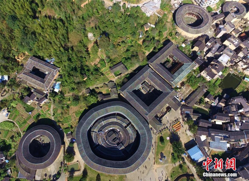 Luftbilder: Traditionelle Lehmgebäude in Fujian