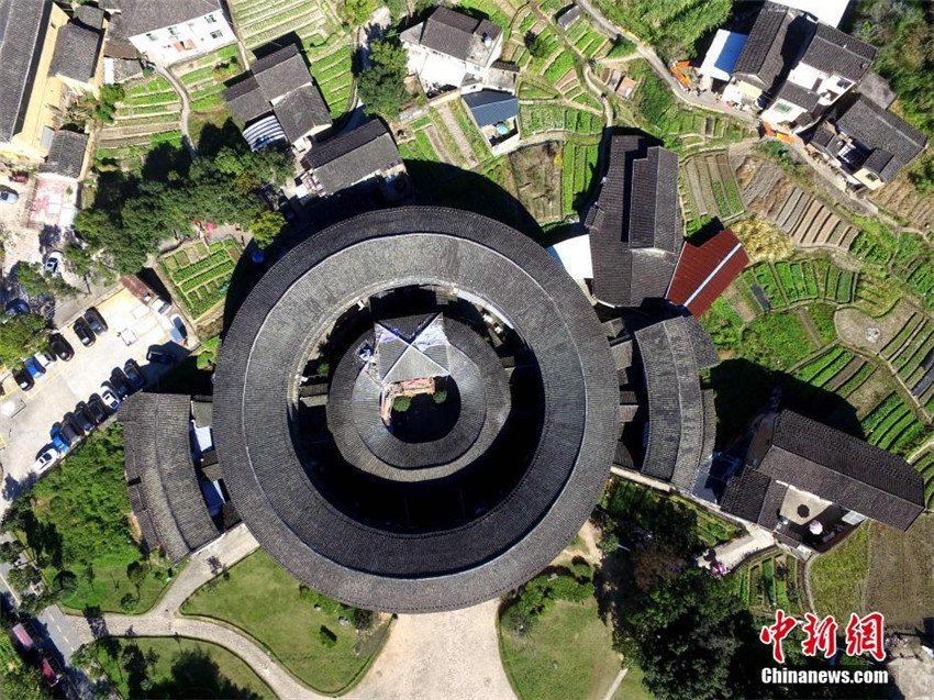 Luftbilder: Traditionelle Lehmgebäude in Fujian