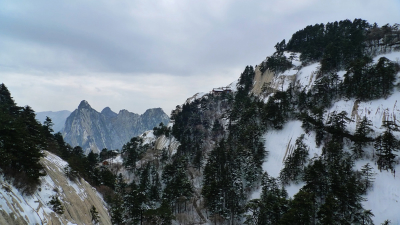 Schöne und silberne Stadt Xi´an nach dem Schnee