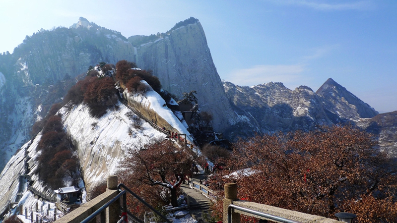 Schöne und silberne Stadt Xi´an nach dem Schnee