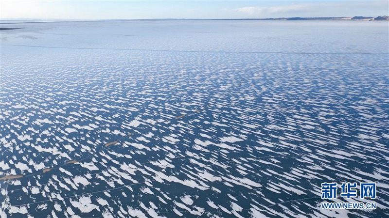 Große Flächen des Qinghai-Sees bereits zugefroren