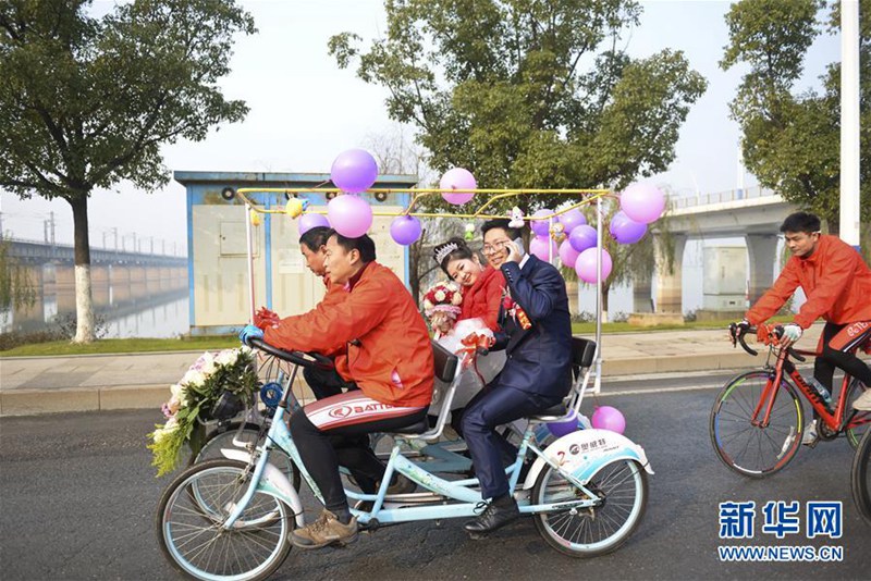 Hochzeit auf dem Fahrrad 