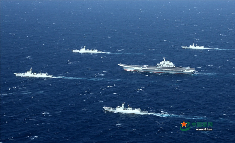 Chinas Flugzeugträger übt im Südchinesischen Meer 