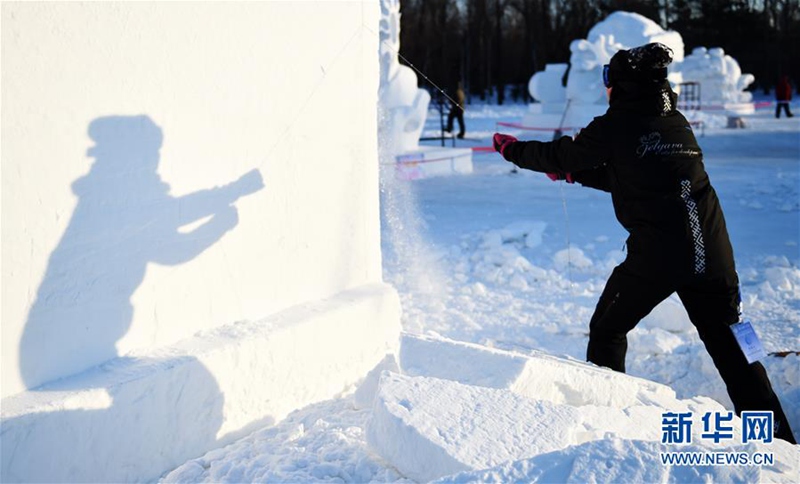 Internationaler Schneeskulpturen-Wettbewerb in Harbin eröffnet