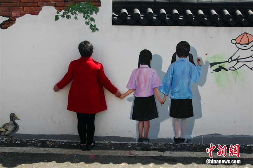 3D-Wandmalereien in Jiangxier Dorf