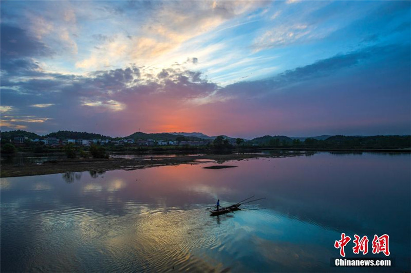 Luftaufnahmen des Xiannü-Sees in Jiangxi