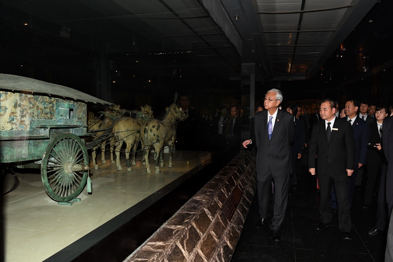 Präsident aus Myanmar besucht Museum von Qin-Mausoleum