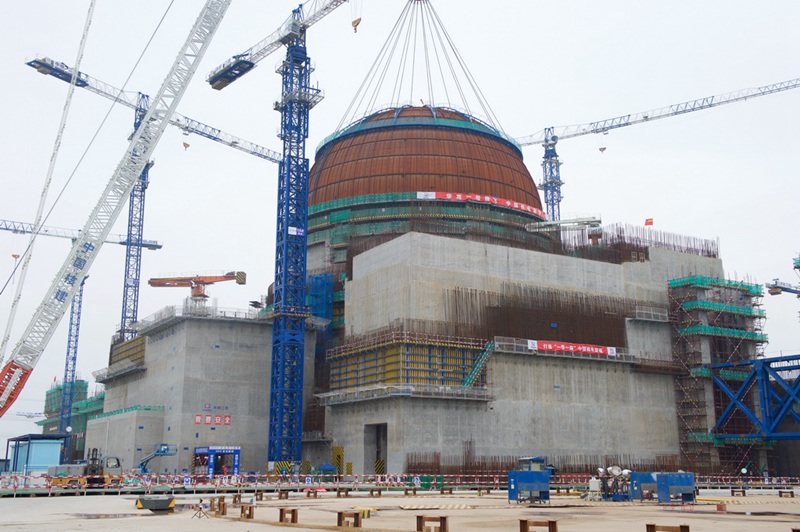 Sicherheitsbehälter des ersten „Hualong 1“-Reaktors erfolgreich installiert