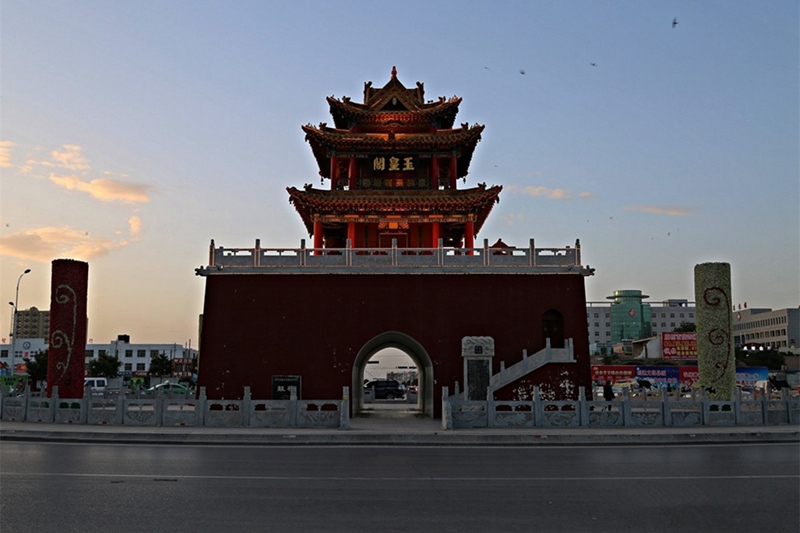 Dingbian Trommelturm in der Stadt Yulin