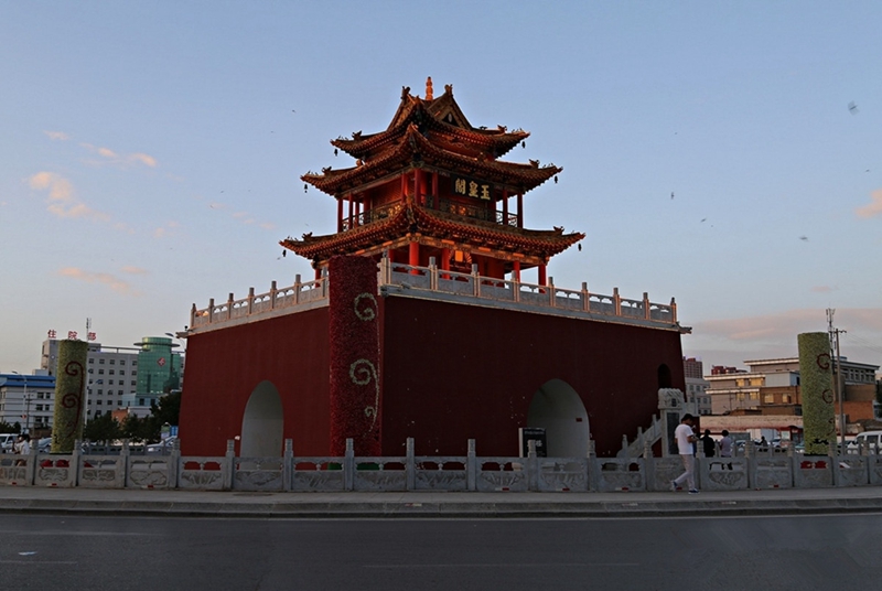 Dingbian Trommelturm in der Stadt Yulin