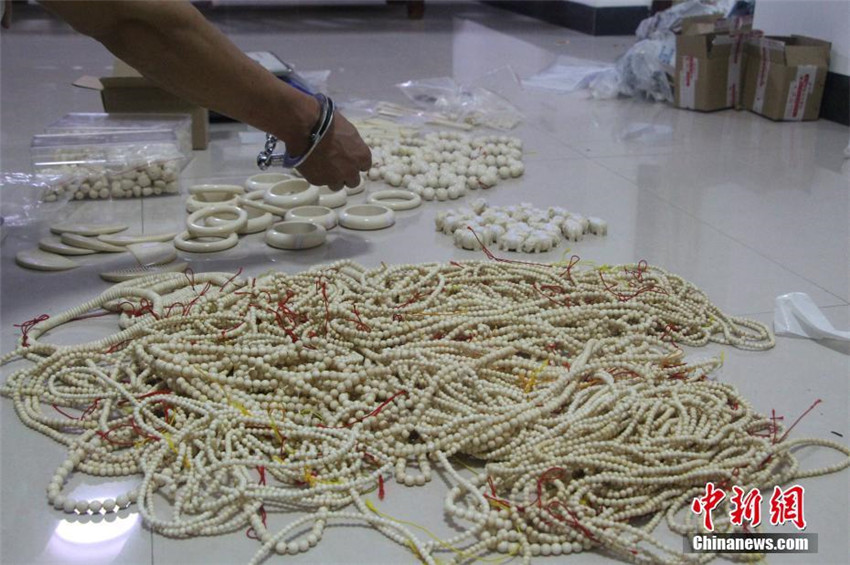 Guangxi beschlagnahmt 11 Kilogramm Elfenbeinprodukte