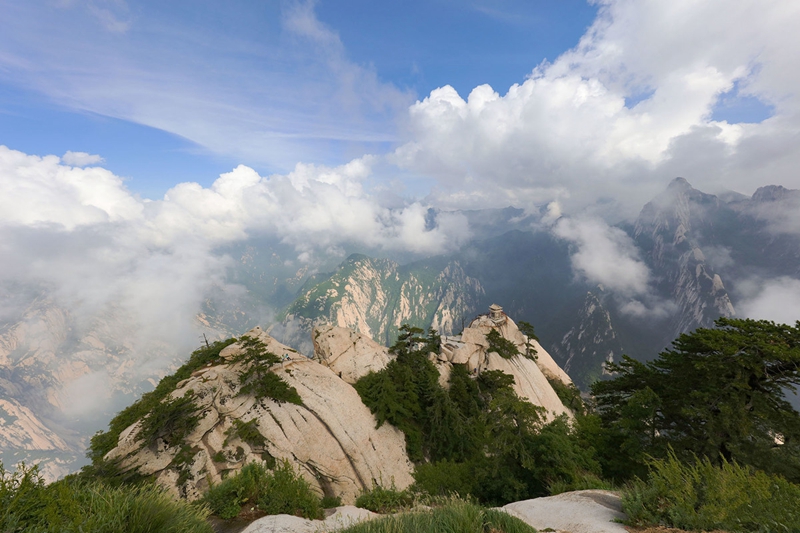Der Berg Huashan wird als beliebteste Sehenswürdigkeit Chinas anerkannt