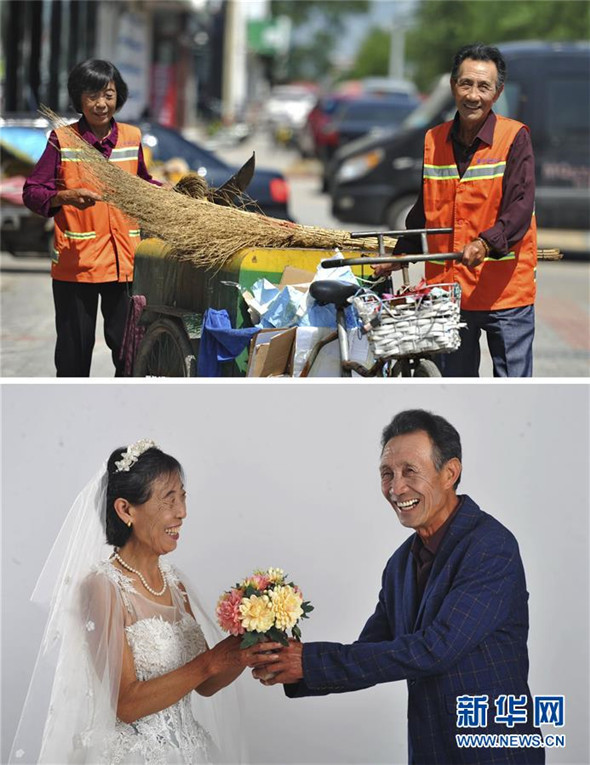 Hebei: Kostenloses Hochzeitsfoto für Müllarbeiter